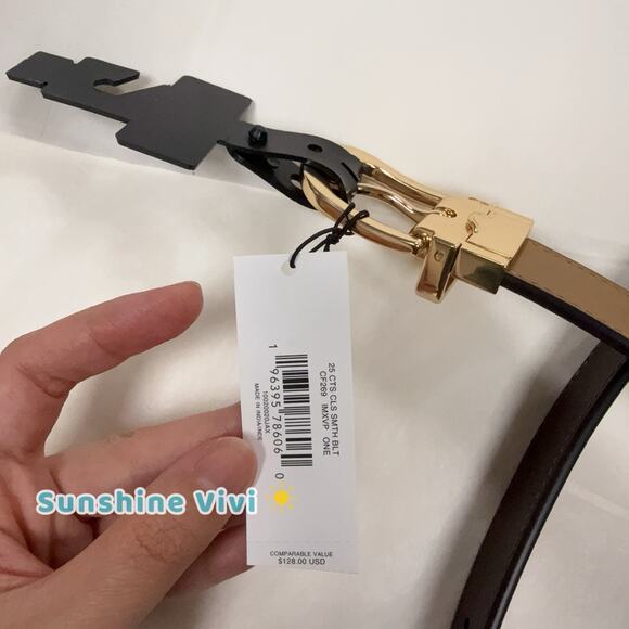 NEW Coach Buckle Cut To Size Reversible Belt 25Mm Honey Brown Maple CF269 - Picture 3 of 7